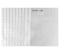 MIEGUIWOR 100 Pochette Perforée A4,50 μm Pochette Plastique Transparente A4 | 0,05mm,50 microns,50 micromètres