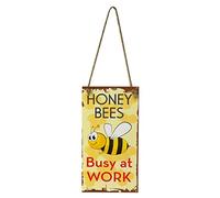 Miel Abeilles Occupé Travail Nouveauté Panneau en Bois drôle Jardin décoratif Plaque Suspendue enseigne