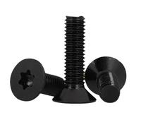 MIETONG 5 Pièces Vis à Tête Fraisée Torx Noires en Acier Inoxydable 304 Inox - M8 x 50mm Vis à Machine à Tête Plate Filetage Complet à Métaux Visserie Pour L'équipement de Machine et Meubles