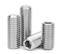 MIETONG M3 Vis Sans Tête À Six Pans Creux - Boulon À Métaux 201 Acier Inoxydable Filetages Métriques, M3 x 4mm, 20 Pièces
