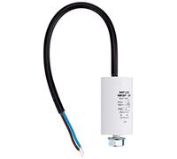 Miflex Condensateur de démarrage Condensateur Moteur 6 µF 450 V 30 x 53 mm Câble M8 6 µF