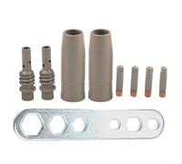 MIG Kit de buses de soudage 15AK avec embout de contact en cuivre rouge 0,8 mm pour chalumeau de soudage hobby (0,6 mm)