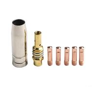 MIG MB15 15AK Ensemble de douilles de soudage avec support de buse conductrice et buse de protection de gaz pour soudeur à gaz inerte en métal (0,9 mm)