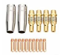 MIG MB15 15AK Kit de consommables de torche avec buse à gaz et support de pointe pour fil de 0,8 mm, 0 mm, 2 mm, pièces de rechange en métal inerte pour soudure industrielle (0,8 mm)
