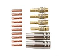 MIG MB15 15AK Kit de consommables de torche avec buse à gaz et support de pointe pour fil de 0,8 mm, 0 mm, 2 mm, pièces de rechange en métal inerte pour soudure industrielle (1,2 mm)