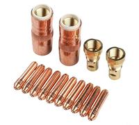 Mig T-035 Kit de remplacement de buse de soudage pour torche d'allumage centrale Bernard, comprend des buses NS-5818C, pour diffuseurs DS-1 et embouts de contact série T, consommables en laiton cuivré