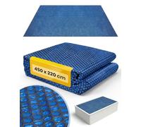 Miganeo Premium Bâche à Bulles 450x220 cm Rectangulaire | Noir/Bleu | découpable | Couverture de Piscine Solaire | Chauffage de Piscine