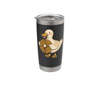 Mignon canard gaufré dessin animé ferme petit déjeuner amateur de collation Gobelet isotherme en acier inoxydable double paroi