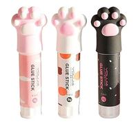 Mignon Cat Claw Stick rapide Solide Glue | 3PCS Sticks de colle mignonne, Cat Cat en forme de solides de colle bâtons pour l'école Stick Rapide de colle colorée Sticks, papeterie Kawaii non toxique p