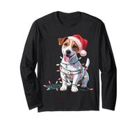 Mignon Chien Jack Russell Lumières De Noël Noël Amoureux des Manche Longue