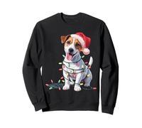 Mignon Chien Jack Russell Lumières De Noël Noël Amoureux des Sweatshirt