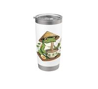 Mignon grenouille ramen chemise japonaise bol de nouilles dessin animé graphique Gobelet isotherme en acier inoxydable double paroi