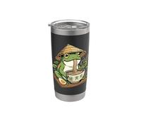 Mignon grenouille ramen chemise japonaise bol de nouilles dessin animé graphique Gobelet isotherme en acier inoxydable double paroi
