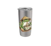 Mignon grenouille ramen chemise japonaise bol de nouilles dessin animé graphique Gobelet isotherme en acier inoxydable double paroi