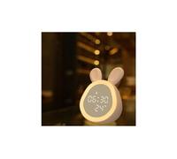 Mignon lapin led réveil bureau numérique horloge réveil lumière électronique temps température affichage décoration de la maison