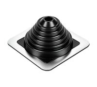 MIGUBIGU 1 PCS Solin de Toit pour Tuyaux Ø32-76mm EPDM, Traversée Terminal de Toit Découpable, Taille Réglable, pour Cheminée, Poêle à Bois, Tuyaux d'Aération Extérieur Haute Température -60°C à 140°C