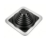 MIGUBIGU 1 PCS Solin de Toit pour Tuyaux Ø6-146mm EPDM, Traversée Terminal de Toit Découpable, Taille Réglable, pour Cheminée, Poêle à Bois, Tuyaux d'Aération Extérieur Haute Température -60°C à 140°C