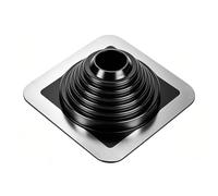 MIGUBIGU 1 PCS Solin de Toit pour Tuyaux Ø70-178mm EPDM, Traversée Terminal de Toit Découpable, Taille Réglable, pour Cheminée, Poêle à Bois, Tuyaux d'Aération Haute Température -60°C à 140°C