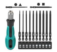 MIGUBIGU 10 pcs Embout de Tournevis à Tête Carrée + Embout Triangle SQ1, SQ2, SQ3, TA18, TA20, TA23, TA27, TA30, Embouts Carré Visseuse, Tournevis Triangle Longueur 89 mm 1/4 Tige hexagonale