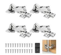 MIGUBIGU 4PCS Charniere Porte Placard avec Amortisseur 165 Degrés | Charnière Invisible Rentrante, Charniere Meuble Cuisine Tasse 35 mm, Charniere Soft Close Rentrante Haut Chaussure Porte Bois