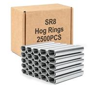 MIGUBIGU Compatible avec Pince à Anneaux et Pinces pour Grillage Cléture Rigide, 2500 PCS Agrafe Grillage Rigide 20mm, pour Cages, Gabio et Cloture Jardin Exterieur