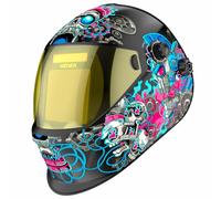 MIGVAN Masque de Soudure Automatique Ultra-HD - True-Color Champ de Vision XL 100x82mm - Obscurcissement 0,1ms Solaire & Batterie DIN 4/5-13 - Visibilité Cristalline pour Travaux de Précision H23