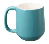 Miicol Tasse en céramique, grande tasse à café 16 oz, mug à thé avec anse | tasse à fond plat pour homme et femme, bureau, compatible micro-ondes et lave-vaisselle, plusieurs couleurs, Bleu Menthe