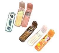 Miini Lot de 6 boîtes de rangement légères et translucides, mallette portable, empilable, modulaire, kit utilitaire, voyage, hôtel, maison, bureau, artisanat, taille S