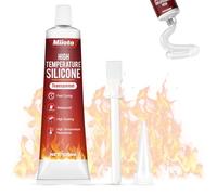 Miioto Colle Refractaire,Silicone Haute Temperature,Colle Haute Temperature | Colle Haute Temperature Four,Supporte Jusqu'à 600 °C pour le Scellement à Haute Température Divers Types Cheminées Poêles