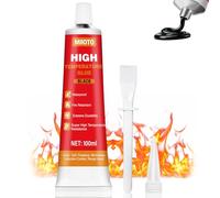 Miioto Mastic Refractaire, Colle Refractaire, Colle Haute Temperature 100ml | Silicone Haute Temperature, Joint Étanche, pour Cheminée, Micro Ondes, Cheminées, Grils, Hotte Aspirante, Durcissement Rapide