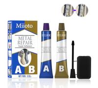 Miioto Soudure a Froid Metal, Colle Metal, Soudure a Froid | Magic Welding Glue 100g AB Glue, Colle Extra Forte pour Réservoirs De Carburant, De La Plomberie (50g*2)
