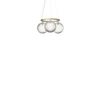 Miira 3 Suspension Circulaire Laiton/Optique Transparent