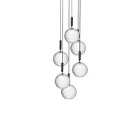 Miira 6 Suspension Grand Gris & Transparent Transparente
