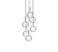 Miira 6 Suspension Grand Laiton & Transparent Transparente
