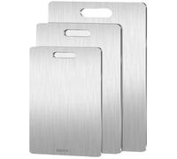 MIJIA Planche à découper en acier inoxydable 304, planche à découper de cuisine pour pétrir (29 cm×20 cm×1,7 mm)
