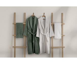 Mijolnir, 1060A-047-1, Set de peignoir de bain familial (4 pièces), 100% COTON, vert, 50 x 90 cm
