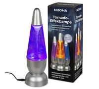 MIJOMA Lampe d'ambiance LED à effet tornade avec changement de couleur - 29 cm - Fonctionne avec piles ou port USB