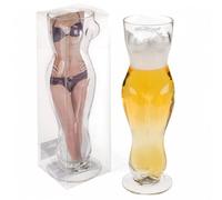 MIJOMA Verre à bière Frauentorso - Verre à boire de 500 ml avec silhouette féminine - Cadeau amusant pour les amateurs de bière - Verre à bière élégant, environ 25 cm de haut