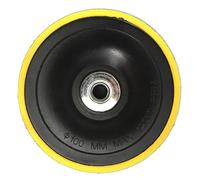 MiJunHD Disque de ponçage autocollant M10 avec crochet et boucle, 100 mm, plaque d'appui pour meuleuse d'angle (1 pièce)