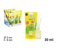 Mikado Citronnelle 30ml Diffuseur de Parfum Bâtons Répulsif Anti Moustique