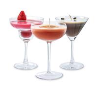MikaMax Coffret de 3 Bougies Parfumées aux Cocktails - Passion Martini, Daiquiri à la Fraise & Espresso Martini - 25 h de Combustion - Cadeau Original pour Femme et Amatrice de Cocktails