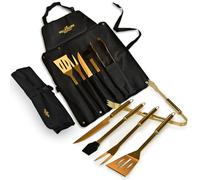 Mikamax Millionaire BBQ Tools - Ensemble De Grillades - 5 PCS - Ustensiles De Cuisine - Accessoires De Grillades pour Le Barbecue - pour Chefs, Camping, Cuisine, Fêtes
