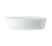 Mikasa Chalk Plat à tarte ovale, blanc, grand plat à tarte en porcelaine, 18 cm - adapté au four - Plat à tarte profond pour tartes salées et sucrées, lavable au lave-vaisselle