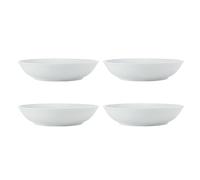 Mikasa Chalk Set de 4 bols à pâtes en porcelaine, blanc - 4x grands bols à pâtes et à soupe, 23cm - Emballage cadeau, va au micro-ondes et au lave-vaisselle