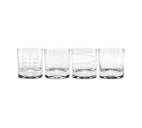 Mikasa Cheers SW910-415 Lot de 4 verres en cristal gravé - 360 ml - Effet argent