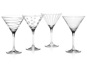 Mikasa Cheers Verres À Martini, Set De 4, 290 Ml, Argenté