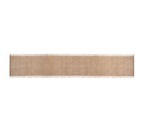 Mikasa Chemin de Table en Jute tissé, Chemin de Table Beige pour des Repas décontractés, 230 x 33cm | Couverture de Table protectrice avec détails effilochés