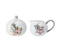 MIKASA Ensemble sucrier et crème V&A en porcelaine anglaise avec sucrier et pot à lait, Alice au pays des merveilles, passe au lave-vaisselle et coffret cadeau