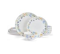 Mikasa Quinn Service de table 12 pièces en porcelaine anglaise légère pour 4 personnes