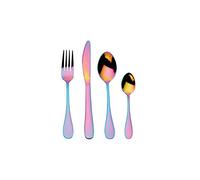 Mikasa - Service de Couverts Irisés en Acier Inoxydable, Livré dans un Coffret Cadeau, 16 Pièces (Service pour 4 Personnes)
